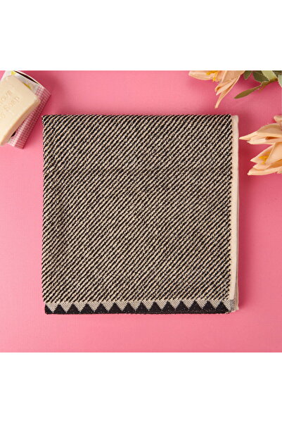 KUT FLY منشفة وجه مطلية بخيوط ناعمة - بيج - 50x80 سم