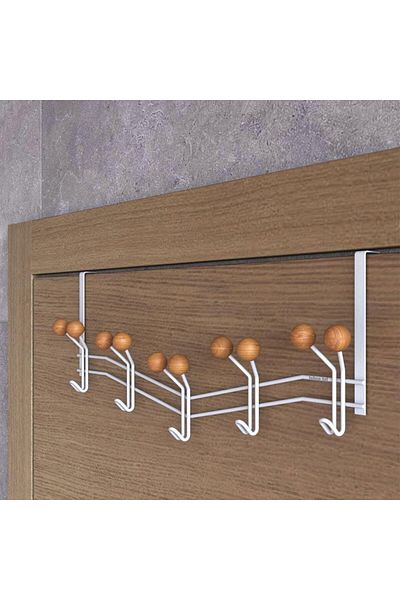 MATMEL 5-Piece Door Back Hanger - White