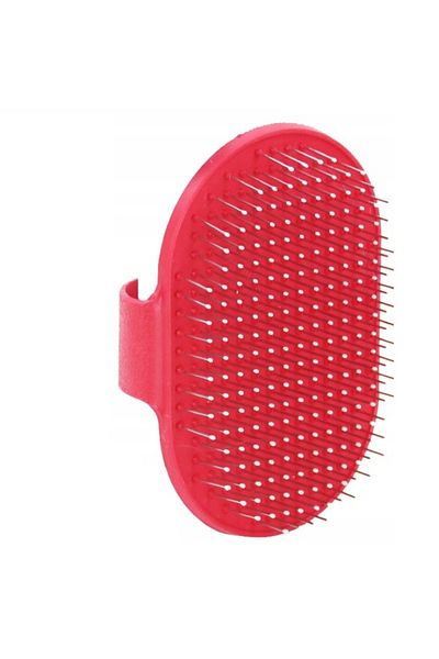 OEM Perie Moale Pentru Caini Si Pisici, Cauciuc, 13 Cm, Rosu