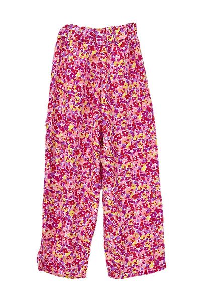 BAGLAN Girls' Printed Wide-Leg Elastic Lace-Up Trousers Bgl-St04625