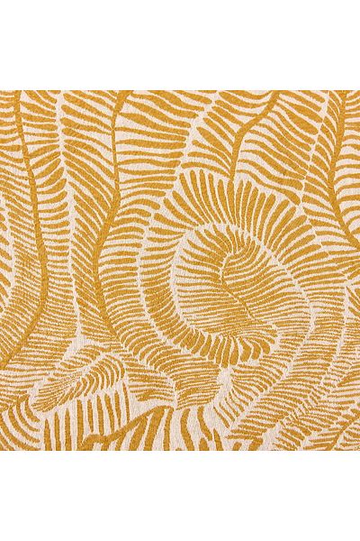 MATMEL Leaf Patterned Double Bedspread - Yellow - 225X250 cm