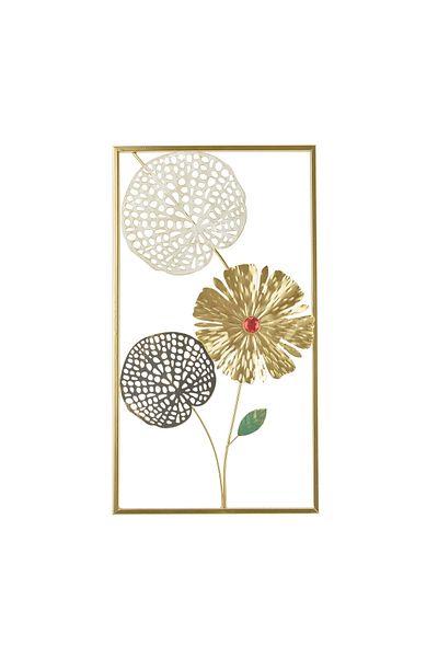 MATMEL Deco Gardenia Metal Painting - Colorful - 45X25 cm