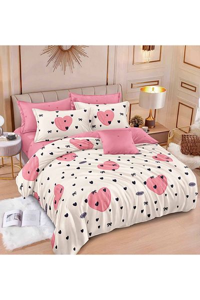 chiraso CHIRASO Finet Bedding Set, 6 Pieces, Sheet 240x250, Quilt 200x230, 4 Pillowcases, Print