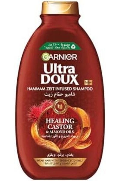 Garnier Garnier Ultra Doux Castor & Almond Oils Shampoo 600ml – Strengthens, Nourishes, Reduces Breakage