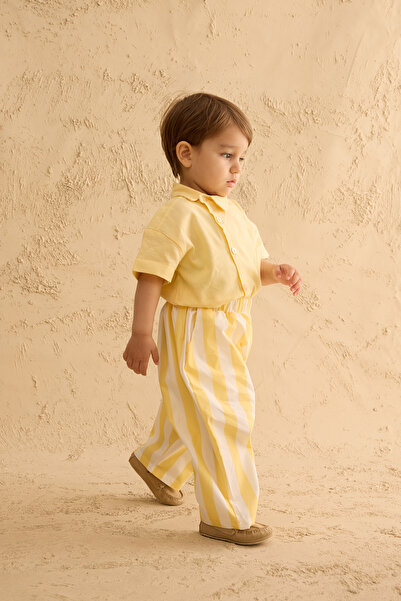 Fahhar Kids Çizgili Bomb Pantolon Sarı