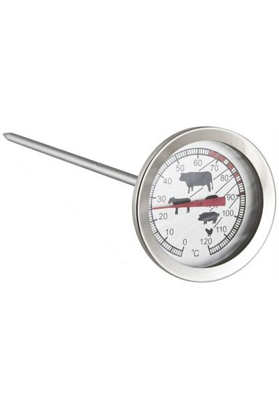 OEM Food thermometer probe type, stainless steel, 0-120 degrees, silver