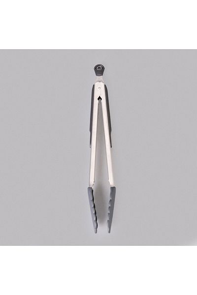 Oxo ملقط ذو رأس سيليكون من جي جي - أسود - ‎ 26.67x3.81x3.81 سم