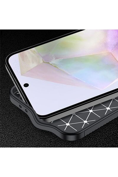 SKYDDAR INNOVATION Case for Samsung Galaxy A36 5G, CarbonFiber, Shockproof, Black, sticker set