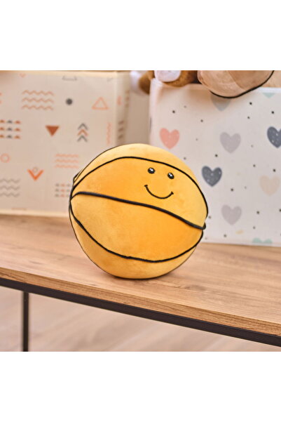 ASPARTAM Подушка з малюнком баскетбольного м'яча - помаранчева - 75x75 см