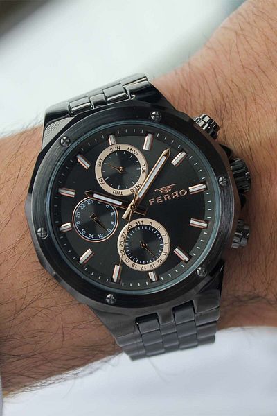 FERRO Fm11544V Men's Wrist Watch with Steel Cord