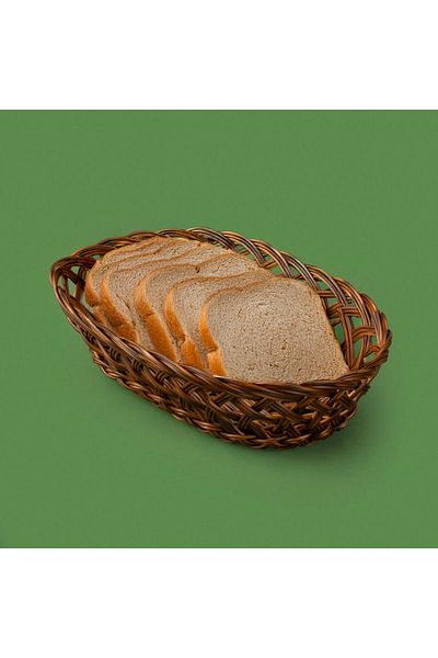 MATMEL Single Oval Food Basket - Brown - 28X20 cm