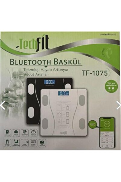 Techfit data-t544 Dijital Baskül TF-1075 (Bluetooth Özellikli) Hassas Ölçüm (...