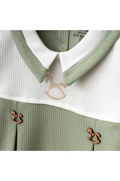 CFRA Men's Jumpsuit with Embroidered Combed Cotton Shoes and Hat