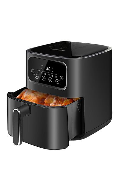 kenworth Digital Deep Air Fryer 10L,2000W,6 Presets, One-touch Panel, Non stick Basket,Black