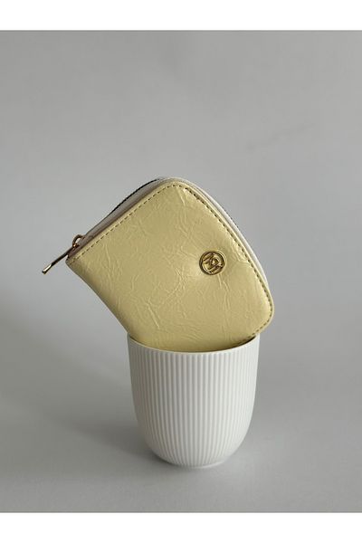 Boutiquehaki Mandy Card Holder Detail Women's Wallet Yellow