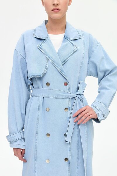 Esswaap Kot TrençKot Mavi