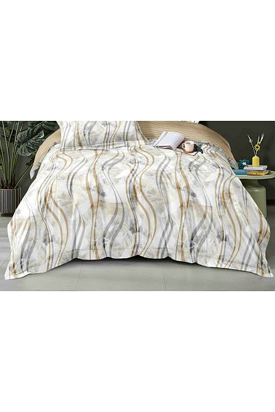 CHIRASO CHIRASO Finet Bedding Set, 4 Pieces, Sheet 140x200, Duvet Cover 160x200, 2 Pillowcases, with print