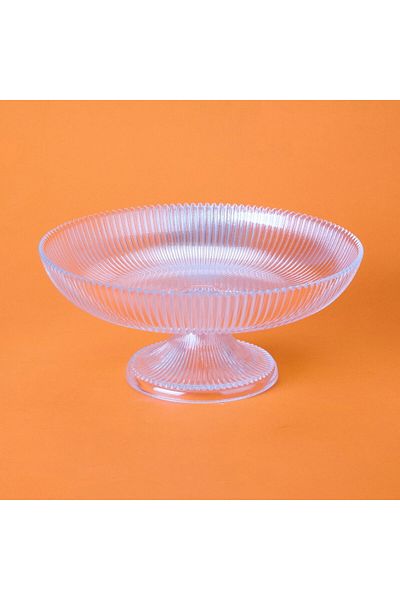 ASPARTAM Standing Glass Fruit Bowl - Transparent - 30 cm