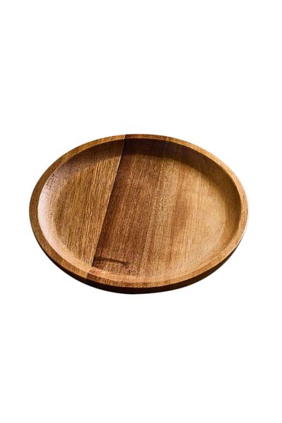 MATMEL Morry Acacia Round Presentation Plate - Brown - 15 cm