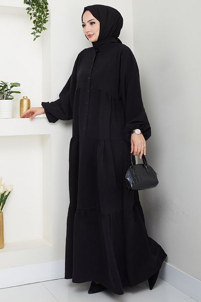 InStyle Modal Patch Black Dress