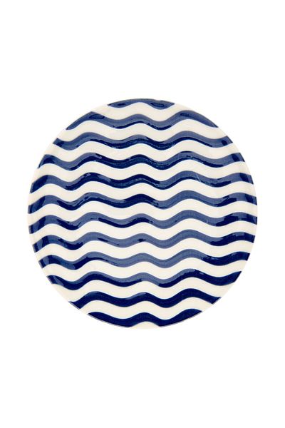 MATMEL Porcelain Panarea Cake Plate - Blue - 19 cm