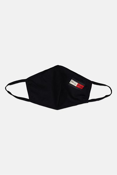Tommy Hilfiger Men Brand Logo Sign Flag Face Mask, Navy