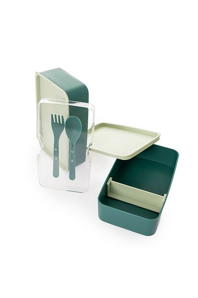 Tuffex Practical Food and Storage Container Set-Quadrangle Water Green
