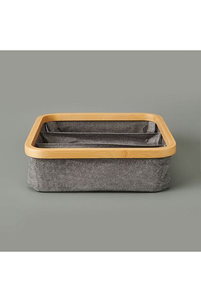 ASPARTAM 3-Section Foldable Basket - Gray - 30X30 cm