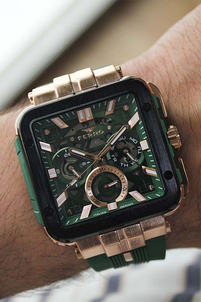 FERRO Fm11572R6 Men's Wrist Watch with Silicone Cord