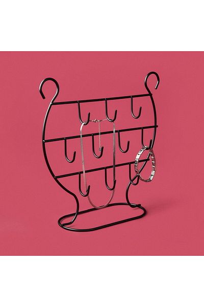 MATMEL Metal Decorative Jewelry Stand - Black - 26 cm