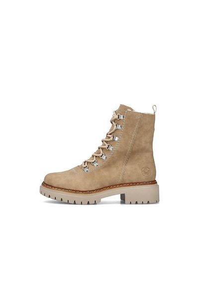Rieker Schnür-Stiefeletten für Damen v béžové barvě
