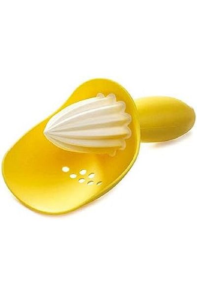 Mu Art Ahşap Mrt Joseph - Lemon Squeezer with Splash Guard and Core Holder - Yellow/White Art 871301
