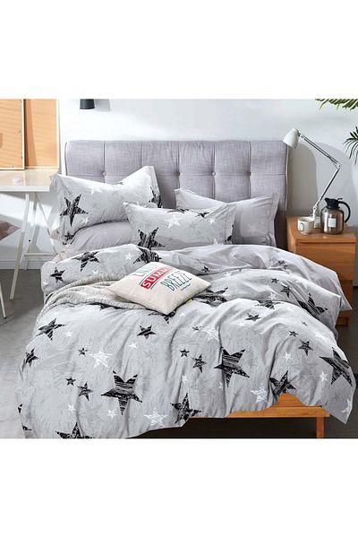 CHIRASO CHIRASO Finet Bedding Set, 6 Pieces, Double Bed, Sheet 180x200, Duvet Cover 200x230, 4 Pillowcases