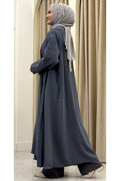 ESRANUR Kupra Silk Buttoned Outerwear