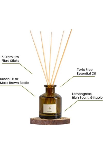 Pristine Odorizant camera cu betisoare, aroma Iarba de lamaie, PRISTINE