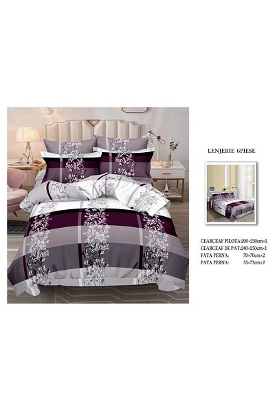 CHIRASO CHIRASO Finet Bedding Set, 6 Pieces, Sheet 240x250, Quilt 200x230, 4 Pillowcases, Print