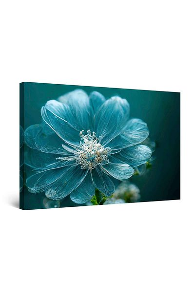 startonight Tablou DualView Startonight Floare Suava Turqoise, luminos in intuneric, 80 x 120 cm