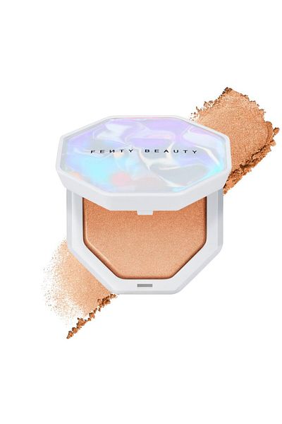FENTY BEAUTY Demi'Glow Highlighter - Yum Rum Rose Gold Shimmer 4.5g | Light-Diffusing Glow
