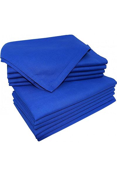 GFI LINEN CLUBS Set of 12 GFI LINEN CLUBS table napkins, cellulose, blue, 50 x 50 cm