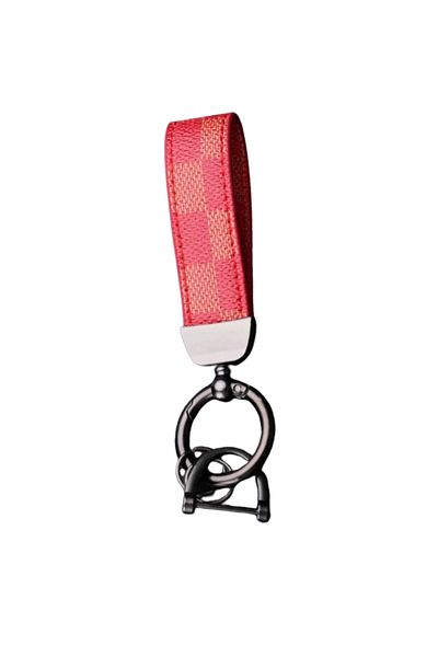 LUVLU Leather Keychain with 360 degree rotation, anti-loss D-ring, 2 small rings and screwdriver