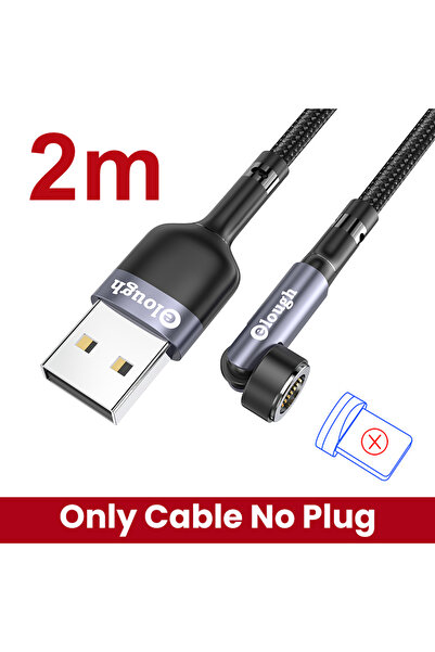 Choice كابل 2 متر فقط باللون الرمادي كابل Elough 540 المغناطيسي 3A شحن سريع ك...