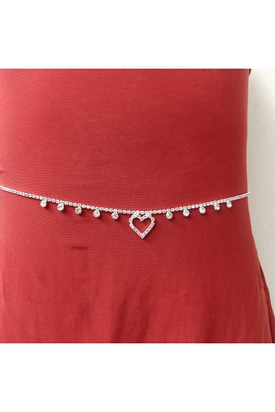 Mihra Aksesuar Heart Modified Stone Belt