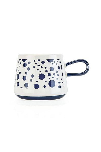 MATMEL Kitchen Polka Dot Mug - Navy Blue / White - 390 ml