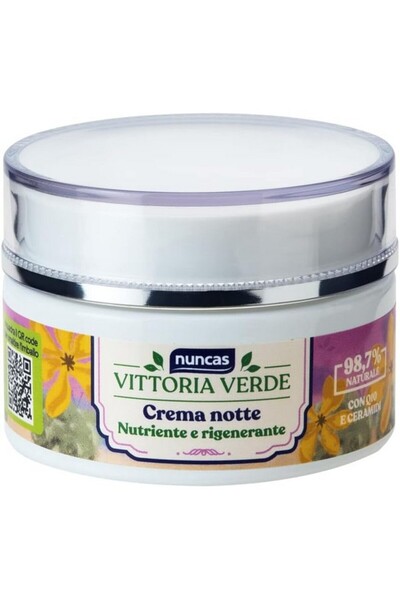 Nuncas Vittoria Verde подхранващ и регенериращ нощен крем за кожа, 50 мл, Nuncas
