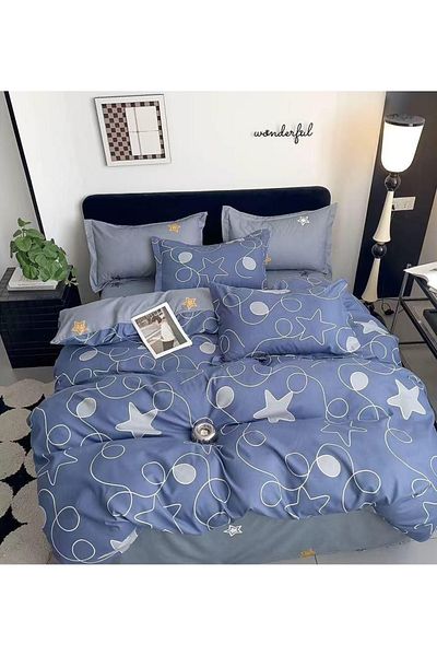 CHIRASO CHIRASO Finet Bedding Set, 6 Pieces, Double Bed, Sheet 180x200, Duvet Cover 200x230, 4 Pillowcases
