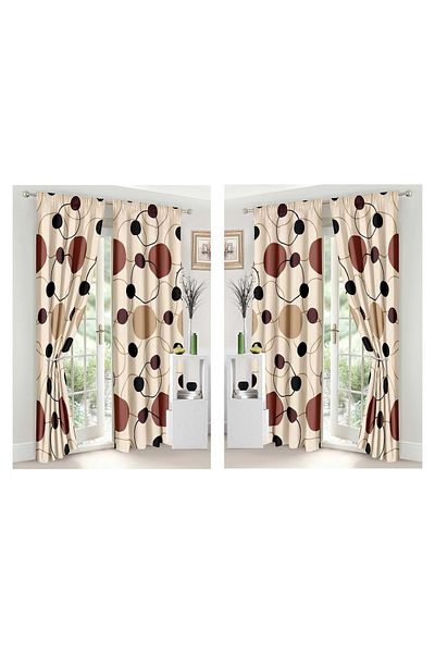 CHIRASO CHIRASO Finet Bedding Set, 8 Pieces with 2 Curtains, Fitted Sheet 180x200, Duvet Cover 200x230, 4 Pillowcases