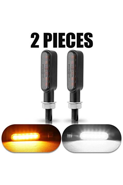 Choice1 مؤشرات دراجة نارية ثنائية اللون بـ 6 مصابيح LED من BLALION، قطعتان، إ...