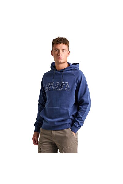 Slam Logo Hoodie Men's Blue Sweatshirt Men's Sweatshirt A106009S00