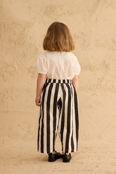 Fahhar Kids Striped Bomb Pants Black