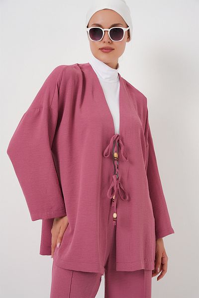 Bigdart Γυναικείο παντελόνι Ayrobin Kimono Σετ δύο τεμαχίων 6739 - Dusty Rose